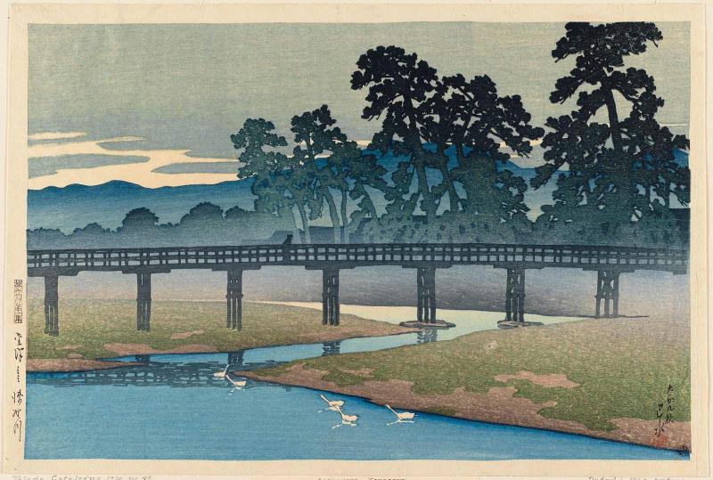 The Asano River in Kanazawa (Kanazawa Asanogawa), from the series Souvenirs of Travel I (Tabi miyage dai isshû)