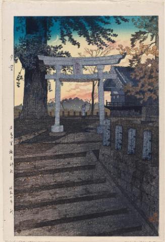 Evening Sky, Suwa Shrine, Nippori (Yûzora, Nippori Suwa jinja)