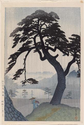 Spring Rain at Kinokuni Mound (Kinokuni-zuka baiu)