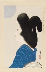 August: The Moon (Hachigatsu, tsuki), from the series New Contest of Beauties of the Floating World (Shin ukiyo-e bijin awase)