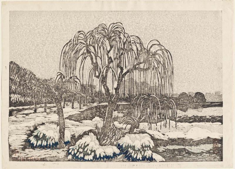 Snow at Shinobazu (Shinobazu no yuki)