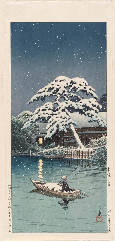 Snow at Funabori (Funabori no yuki)