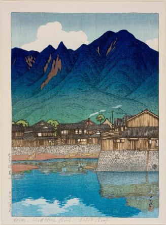 Mayuyama at the Port of Shimabara (Shimabara minato Mayuyama), from the series Selected Views of Japan (Nihon fûkei senshû)