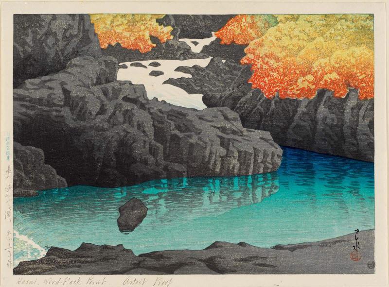 The Kayagafuchi Rapids in Nagato Gorge (Nagato-kyô Kayagafuchi), from the series Selected Views of Japan (Nihon fûkei senshû)