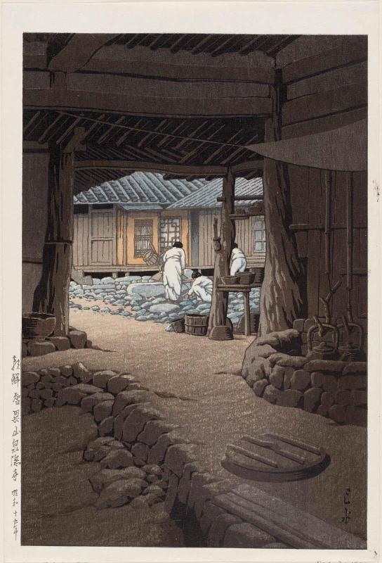 The Cheoneunsa Temple, Mt. Chiri, Korea (Chôsen Chiizan Sen'in-ji), from the series Views of Korea, Continued (Zoku Chôsen fûkei)