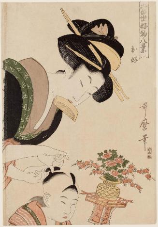 Fond of Going Out (Dezuki), from the series Eight Views of Favorite Things in the Modern World (Tôsei kôbutsu hakkei)