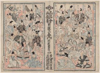 Collection of Portraits for the Shôshikai, at the Third Monthly Meeting (?), Selected by Old Man Garyûen, with the Support of Kagendô Tsukihô and the Hanazono Group (Shôshikai gazô shû, tsukinami sankai, sensha Garyûen-ô, kanjin Kagendô Tsukihô, Hanazono sôren)