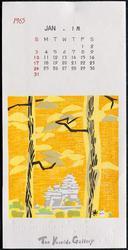Shirasagi Castle in Sunshine (Yôkô Shirasagi-jô); Calendar for January 1965