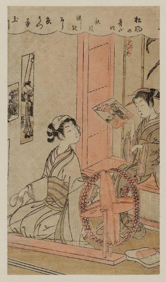 The Cloth-fulling Jewel River (Tôi no Tamagawa), from an untitled series of Six Jewel rivers (Mu Tamagawa)