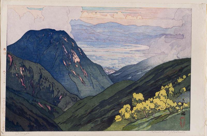 Ôtenjo (Ôtenjodake yori [View from Ôtenjodake]), from the series Twelve Scenes in the Japan Alps (Nihon Arupusu jûni dai no uchi)