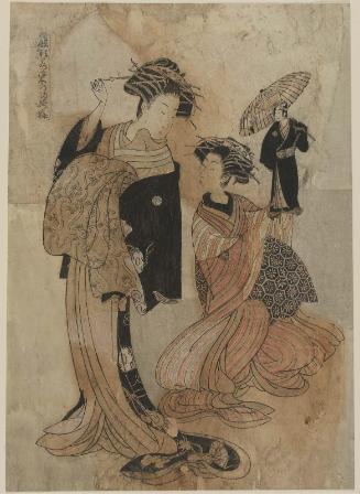 Agemaki of the Matsuganeya, from the series Models for Fashion: New Year Designs as Fresh as Young Leaves (Hinagata wakana no hatsu moyô)