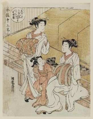 Courtesans Dressed in White in the Eight Month, from the series Fashionable Twelve Months (Fûryû jûnisetsu)