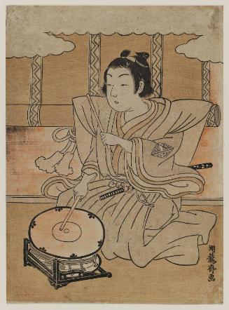 Child Playing Drum on Stand