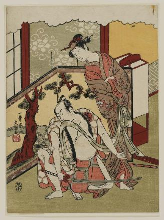 Actors Nakamura Matsue I as Umegawa and Ichikawa Komazô II as Yoemon