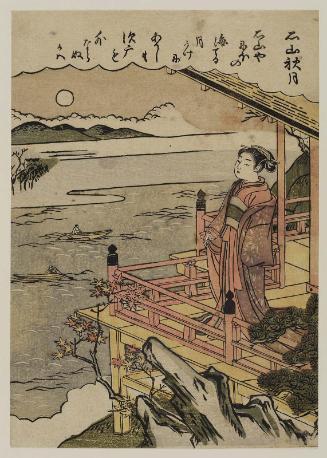 Autumn Moon at Ishiyama Temple (Ishiyama shûgetsu), from an untitled series of Eight Views of Ômi (Ômi hakkei)