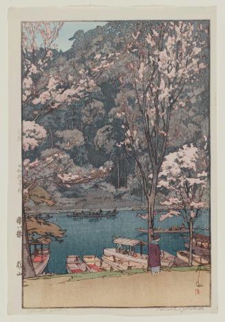Arashiyama, from the series Eight Scenes of Cherry Blossoms (Sakura hachi dai)