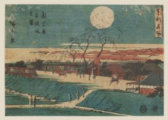 View of Emonzaka in the New Yoshiwara (Shin Yoshiwara Emonzaka no zu), from the series Famous Places in the Eastern Capital (Tôto meisho)