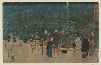 Plum Garden at Kameido (Kameido umeyashiki), from the series Famous Places in Edo (Edo meisho)
