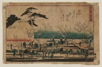 Plum Garden at Kameido (Kameido umeyashiki), from the series Famous Places in Edo (Edo meisho)