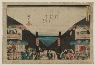 The Niwaka Festival in the New Yoshiwara (Shin Yoshiwara Niwaka no zu), from the series Famous Places in Edo (Edo meisho)