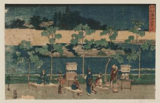 The Reservoir and the Sannô Shrine (Tameike Sannô no yashiro), from the series Famous Places in Edo (Edo meisho)
