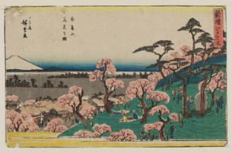 Cherry-blossom Viewing at Asuka Hill (Asukayama hanami no zu), from the series Famous Places in Edo, Newly Selected (Shinsen Edo meisho)