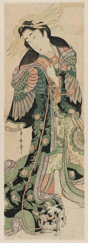Courtesan with Cat on Leash