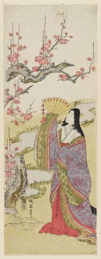 Court Lady and Red Plum Blossoms