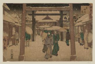 Shinmei Shrine in Shiba (Shiba Shinmeigû), from the series Famous Places in Edo (Edo meisho)