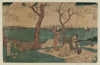 Cherry Blossoms in Full Bloom at Goten-yama (Goten-yama hanazakari), from the series Famous Places in Edo (Edo meisho)