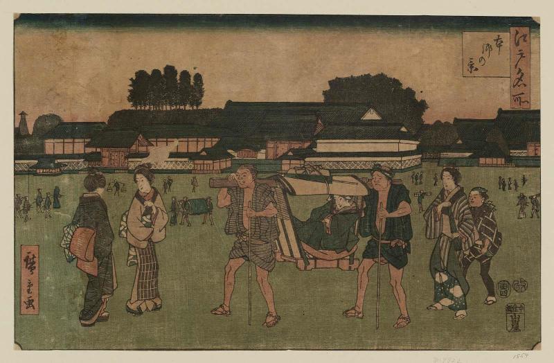 View of the Hongô District (Hongô no kei), from the series Famous Places in Edo (Edo meisho)
