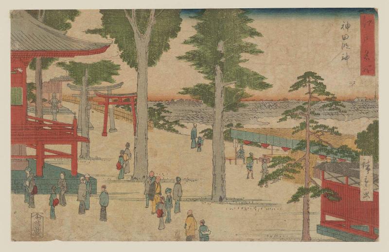 Kanda Myôjin Shrine (Kanda Myôjin), from the series Famous Places in Edo (Edo meisho)