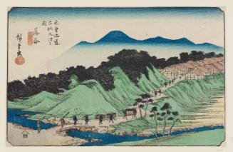 No. 45, Ochiai, from the series The Sixty-nine Stations of the Kisokaidô Road (Kisokaidô rokujûkyû tsugi no uchi)