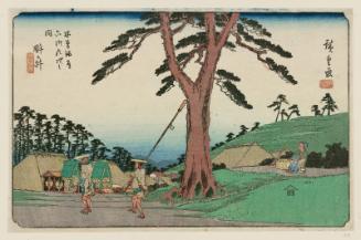 No. 62, Samegai, from the series The Sixty-nine Stations of the Kisokaidô Road (Kisokaidô rokujûkyû tsugi no uchi)