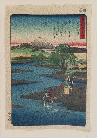 The Chôfu Jewel River in Musashi Province (Musashi Chôfu), from the series Six Jewel Rivers in Various Provinces (Shokoku Mu Tamagawa)
