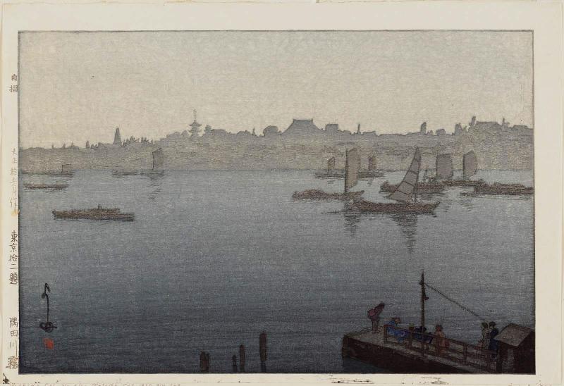 Sumida River, Mist (Sumidagawa, kiri), from the series Twelve Scenes of Tokyo (Tôkyô jûni dai no uchi)