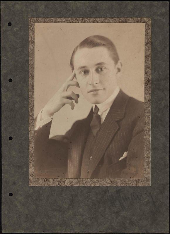 Young Man in Pin-Striped Suit