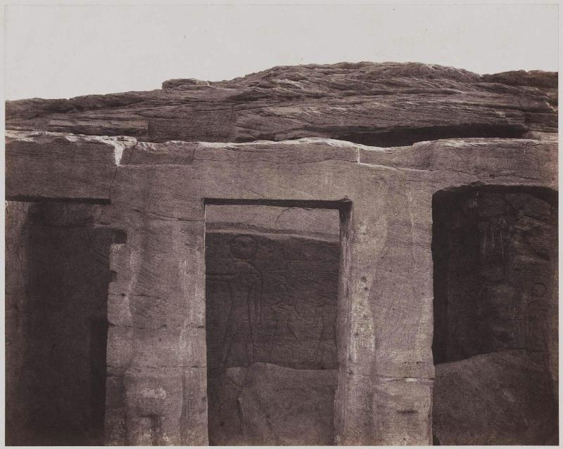 Monument Carved into the Bedrock Pillars and Carved Scultpures of the Left Side Ed-Derr, Nubia