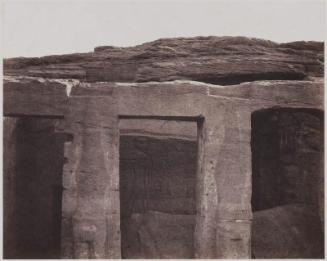 Monument Carved into the Bedrock Pillars and Carved Scultpures of the Left Side Ed-Derr, Nubia