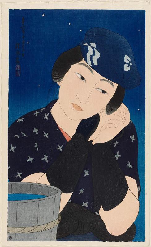 Woman of Ôshima Island (Shima no onna), from the series Twelve New Figures of Beauties (Shin bijin jûni sugata)