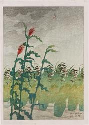 Millet Field Just Before a Thunderstorm