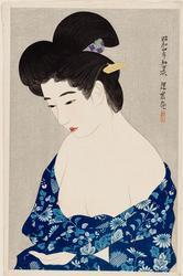 First Cotton Kimono of Summer (Hatsu yukata), from the series First Series of Modern Beauties (Gendai bijin shû dai-isshû)
