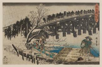 Act XI, Part 1: The Night Attack Advances (Jûichidanme ichi, youchi oshiyose), from the series The Storehouse of Loyal Retainers (Chûshingura)