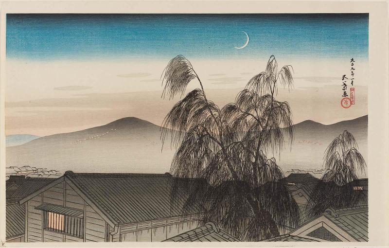 Evening Moon at Kobe (Kôbe no yoizuki)