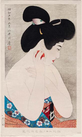 Applying Makeup (Keshô), No. 2 from the series Fashions of the Modern World (Kindai jiseisô no uchi, ni)