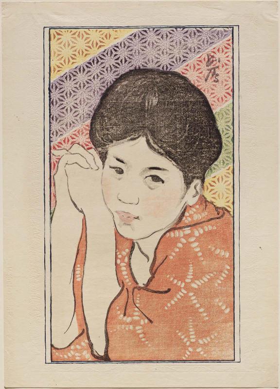 Kimono Fabric in Hemp-leaf Patterns (Asanoha)