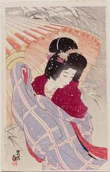 Snowstorm (Fubuki), from the series Second Series of Modern Beauties (Gendai bijin dai-nishû)
