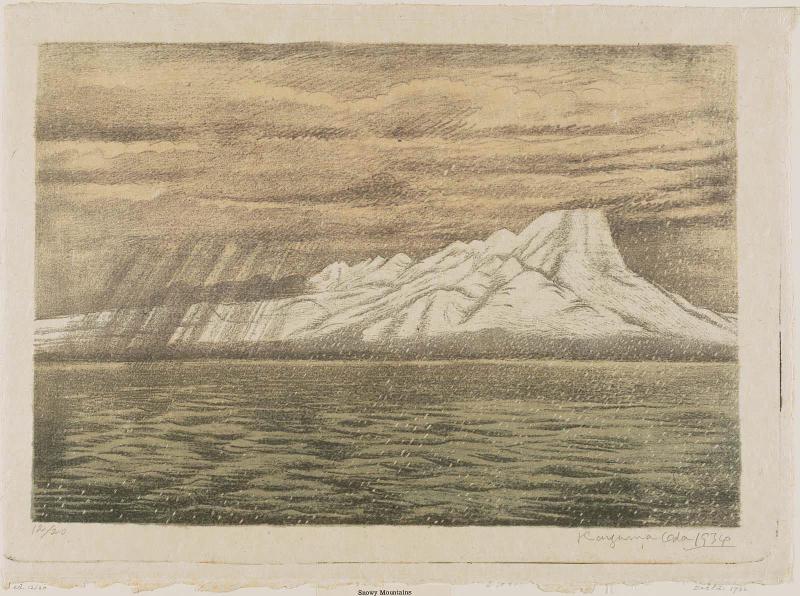 Water and Mountains in Snow