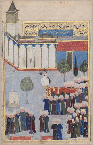 Funeral of Sultan Selim II from Shahnama-i Selim Khan