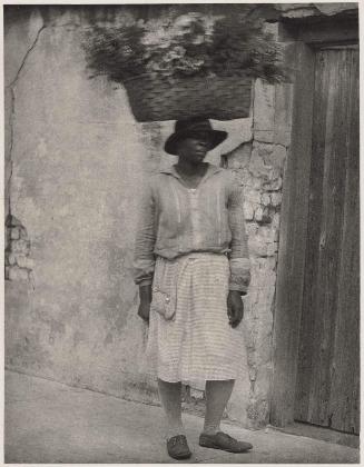 Woman with Flower Basket on Head